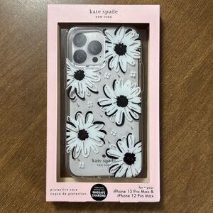 Kate Spade Black and White Floral Phone Case